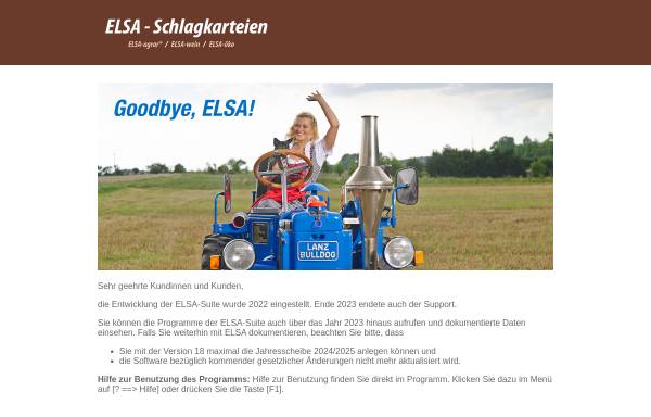 Vorschau von www.elsa-agrar.de, ELSA-agrar - Ibykus Software GmbH & Co. KG