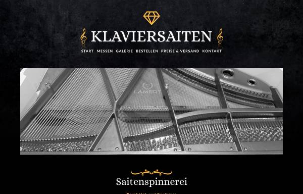 Vorschau von www.klaviersaiten.de, Klaviersaiten.de - Wir spinnen Ihre Saiten