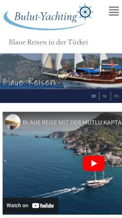 Vorschau der mobilen Webseite www.bulut-yachting.com, Blaue Reisen - die Türkei auf eine andere Art erleben