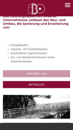 Vorschau der mobilen Webseite www.ibo-bauunternehmung.de, IBO GmbH