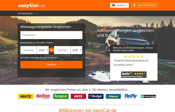 Vorschau von www.easycar.de, easyCar