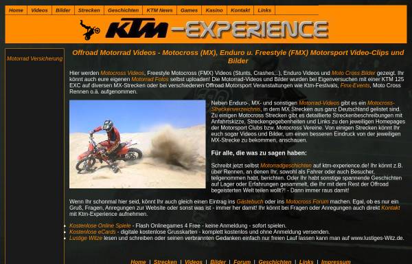 Vorschau von www.ktm-experience.de, Motocross Community