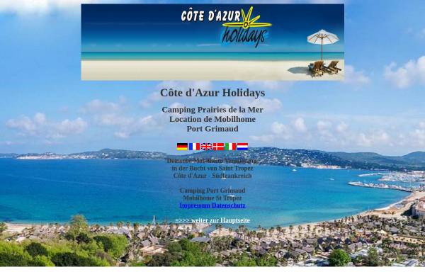 Vorschau von www.cotedazur-holidays.de, Campingplatz an der Côte d’Azur