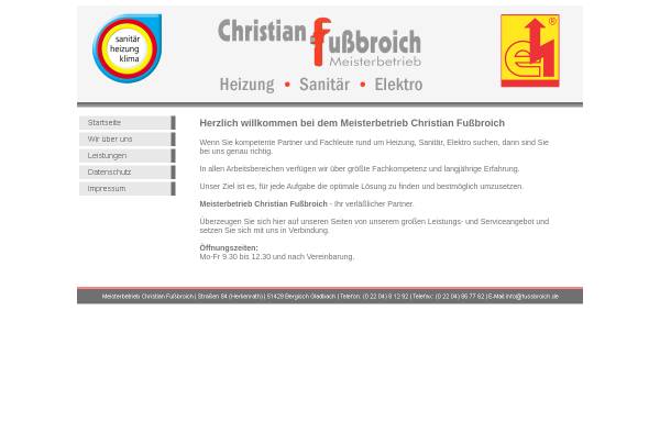 Vorschau von www.fussbroich.de, Meisterbetrieb Christian Fußbroich 
