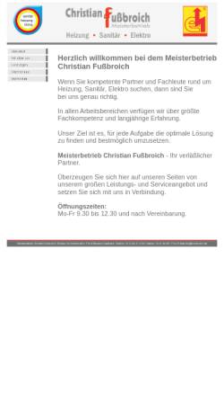 Vorschau der mobilen Webseite www.fussbroich.de, Meisterbetrieb Christian Fußbroich 