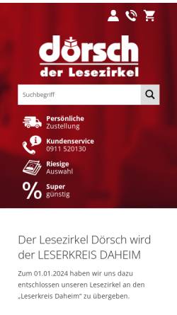 Vorschau der mobilen Webseite www.lesezirkel-doersch.de, Dörsch - der Lesezirkel, so macht Zeitschriften lesen Spaß!