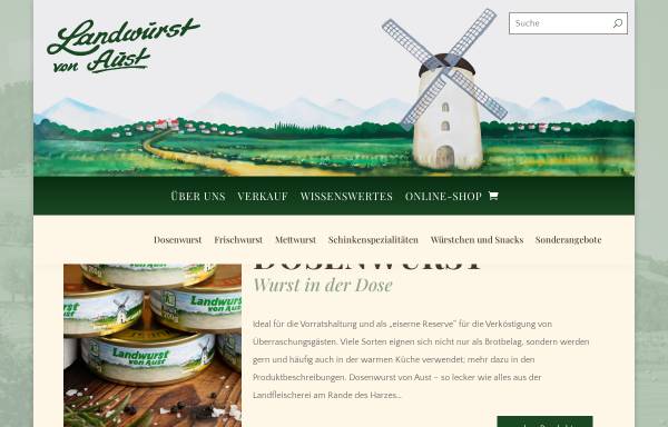 Vorschau von www.wurst-von-aust.de, Landwurst von Aust