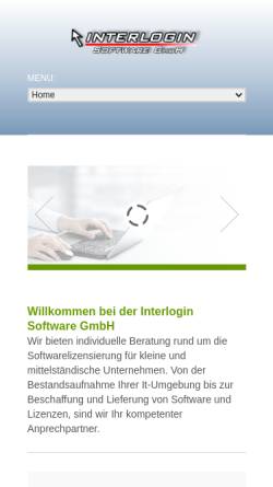 Vorschau der mobilen Webseite interlogin.de, Interlogin Software