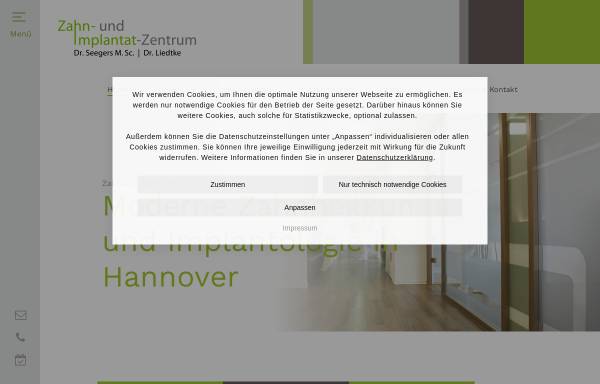Vorschau von www.ziz-hannover.de, Implantatzentrum Hannover - Ästhetische Zahnmedizin