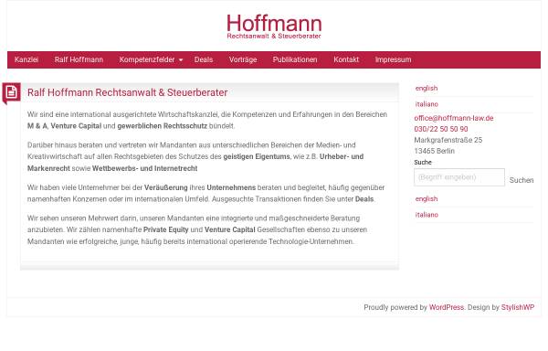 Vorschau von www.hoffmann-law.de, Hoffmann Rechtsanwälte & Steuerberater