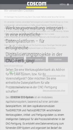 Vorschau der mobilen Webseite www.coscom.de, Cosmos Computer GmbH