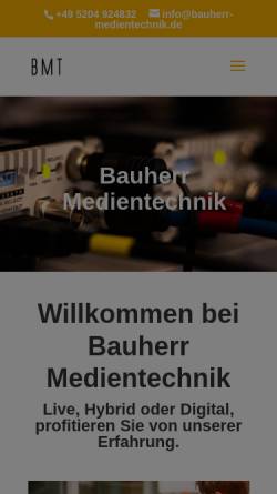 Vorschau der mobilen Webseite bauherr-medientechnik.de, Bauherr Medientechnik