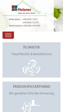 Vorschau der mobilen Webseite www.blumen-melzner.de, Blumen-Melzner