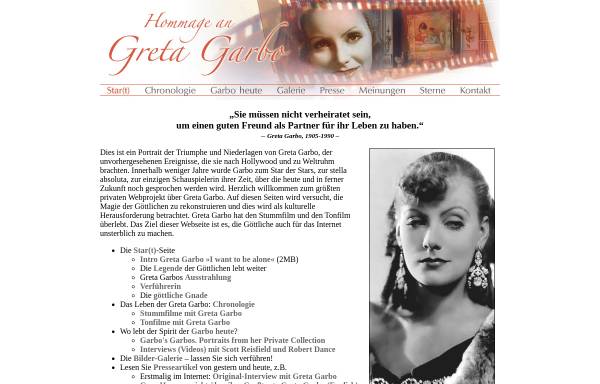 Vorschau von www.greta-garbo.de, Greta Garbo - Hommage an die Göttliche