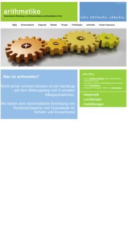 Vorschau der mobilen Webseite arithmetiko.de, arithmetiko | systematische Behebung von Rechenschwäche und Dyskalkulie