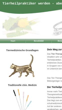 Vorschau der mobilen Webseite tierheilpraktiker-werden.de, Tierheilpraktiker - Informationen und Ausbildungsmöglichkeiten
