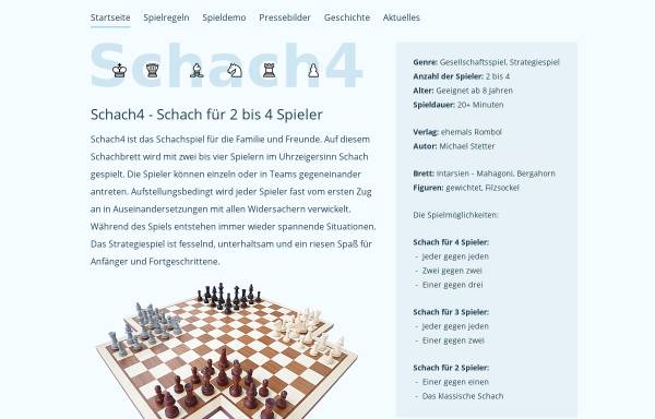 Vorschau von www.schach4.de, Schach4 - Schach für 2 bis 4 Spieler