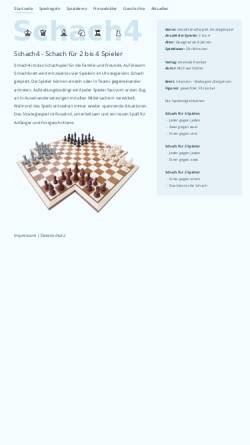 Vorschau der mobilen Webseite www.schach4.de, Schach4 - Schach für 2 bis 4 Spieler