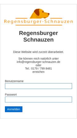 Vorschau der mobilen Webseite www.regensburger-schnauzen.de, Hundeschule Regensburger Schnauzen