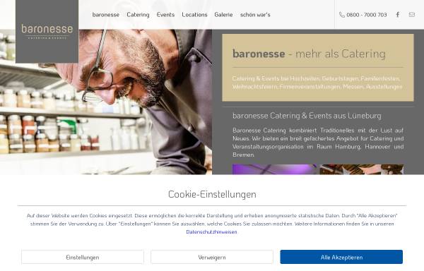 Vorschau von www.baronesse-erlebniscatering.de, Baronesse Erlebniscatering