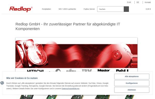 Vorschau von www.redlop.de, Redlop GbR - Onlineshop für EOL Produkte 
