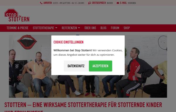 Vorschau von www.stop-stottern.de, Stottern bewältigen mit dem Stotterer-Training
