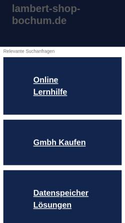 Vorschau der mobilen Webseite www.lambert-shop-bochum.de, Lambert Shop Bochum - alles um und fürs Haus