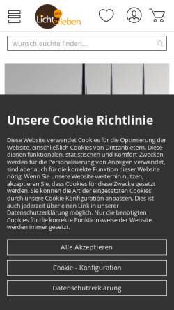 Vorschau der mobilen Webseite shop.ges-bo.de, GES - Licht erleben.