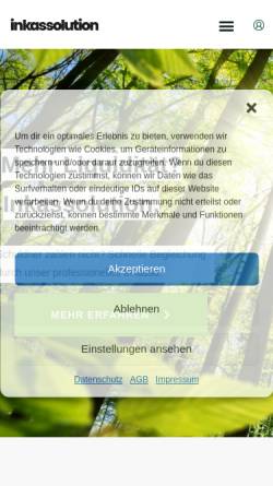 Vorschau der mobilen Webseite www.inkassolution.ch, Inkassolution - Die schlaue Art zu mahnen.