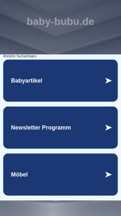 Vorschau der mobilen Webseite www.baby-bubu.de, baby-bubu.de - Alles Gute & Natürliche von Anfang an!