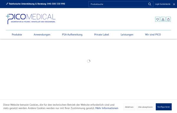 Vorschau von www.picomedical.de, Hautdesinfektion als Hygienegrundlage - PICO-Medical GmbH