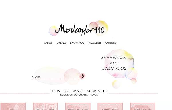 Vorschau von www.modeopfer110.de, Modeopfer110 alles über mode und Modelabels 