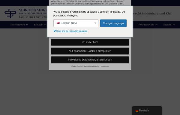 Vorschau von www.anwaelte-schneider-stein.de, Kanzlei Schneider Stein - Rechtsanwalt in Hamburg für Familienrecht