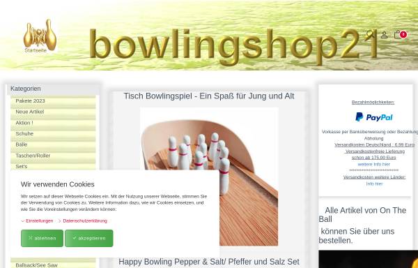 Vorschau von bowlingshop21.de, 1A Bowling Shop