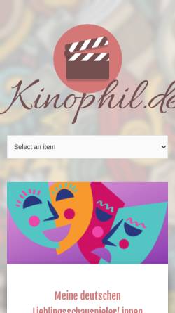 Vorschau der mobilen Webseite www.kinophil.de, Kinophil.de - Filmkritiken und mehr ...