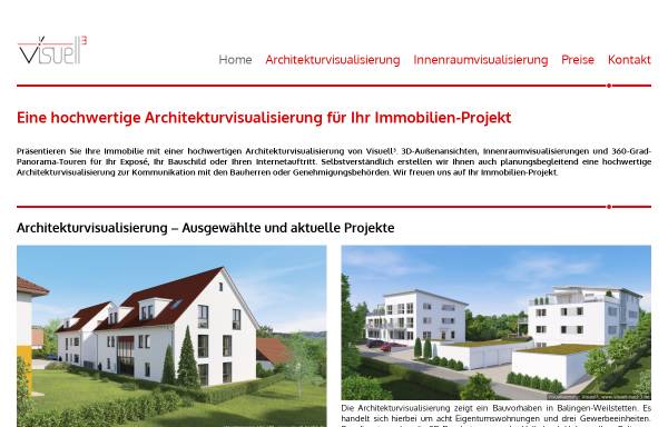 Vorschau von www.visuell-hoch3.de, Visuell³ - Architekturvisualisierungen