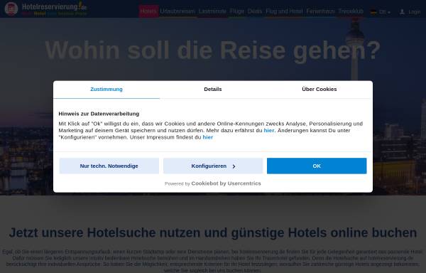 Vorschau von www.hotelreservierung.de, Hotelreservierungen.de