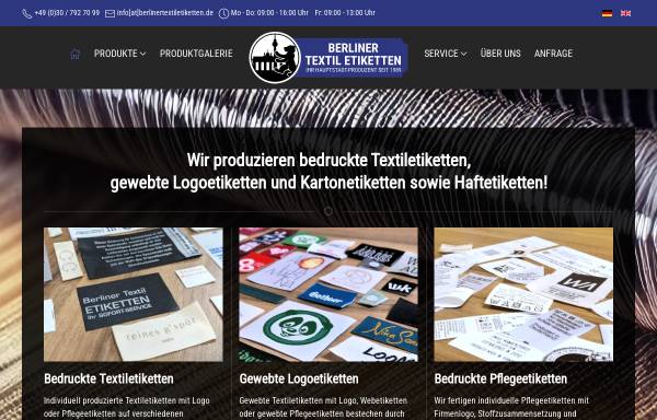 Vorschau von www.berlinertextiletiketten.de, Berliner Textil Etiketten