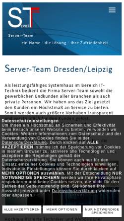 Vorschau der mobilen Webseite www.server-team.de, Server-Team - Ihr IT Spezialist mit 24h Notdienst