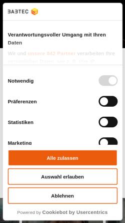 Vorschau der mobilen Webseite www.babtec.de, Reklamationsmanagement mit babtec.de