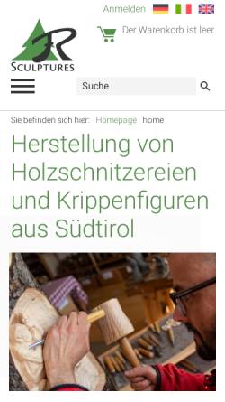 Vorschau der mobilen Webseite holzschnitzerei.it, Rabanser Florian
