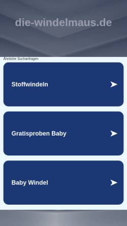 Vorschau der mobilen Webseite www.die-windelmaus.de, Die Windelmaus