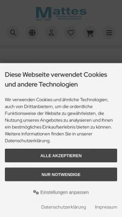 Vorschau der mobilen Webseite www.mattes-shop.de, Mattes Onlineshop