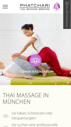 Vorschau der mobilen Webseite www.phatchari-massage.de, Phatchari Thai-Massage