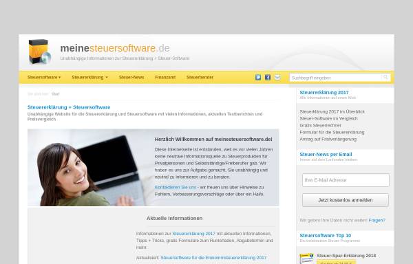 Vorschau von www.meinesteuersoftware.de, Meine Steuersoftware