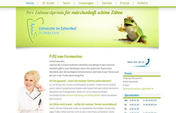 Vorschau von www.zahnersatz-ingolstadt.de, Die Zahnärzte am Rathaus - Thomas Jall und Christoph Czichowsky