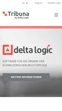 Vorschau der mobilen Webseite www.tribuna.ch, Delta Logic AG