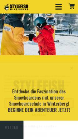 Vorschau der mobilen Webseite www.stylefish.de, Stylefish.de - Sports- & Streetfashion
