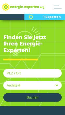 Vorschau der mobilen Webseite www.energie-experten.org, energie-experten.org - Experten in Ihrer Nähe
