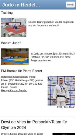 Vorschau der mobilen Webseite www.judo-sport-rhein-neckar.de, Judo Sport Club im Rhein-Neckar Raum